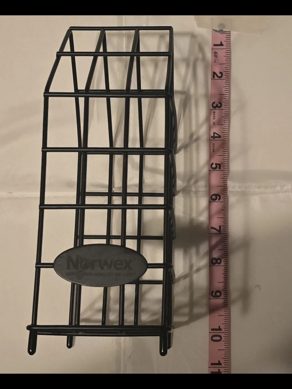 Norwex Wire House Counter Cloth Towel Holder Organizer Black Mesh Rack